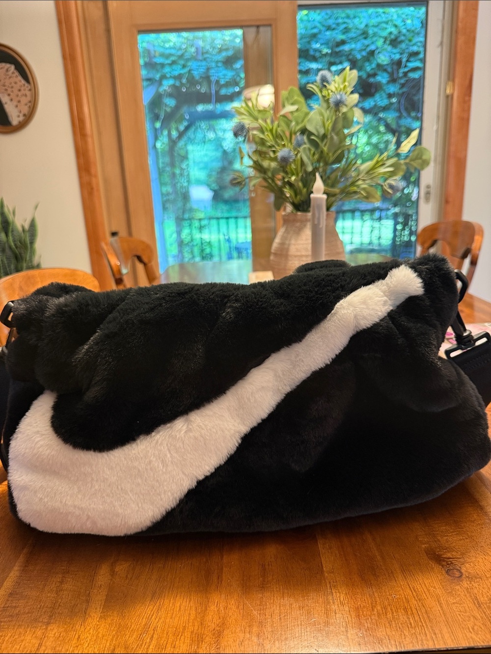 Fuzzy Nike bag
